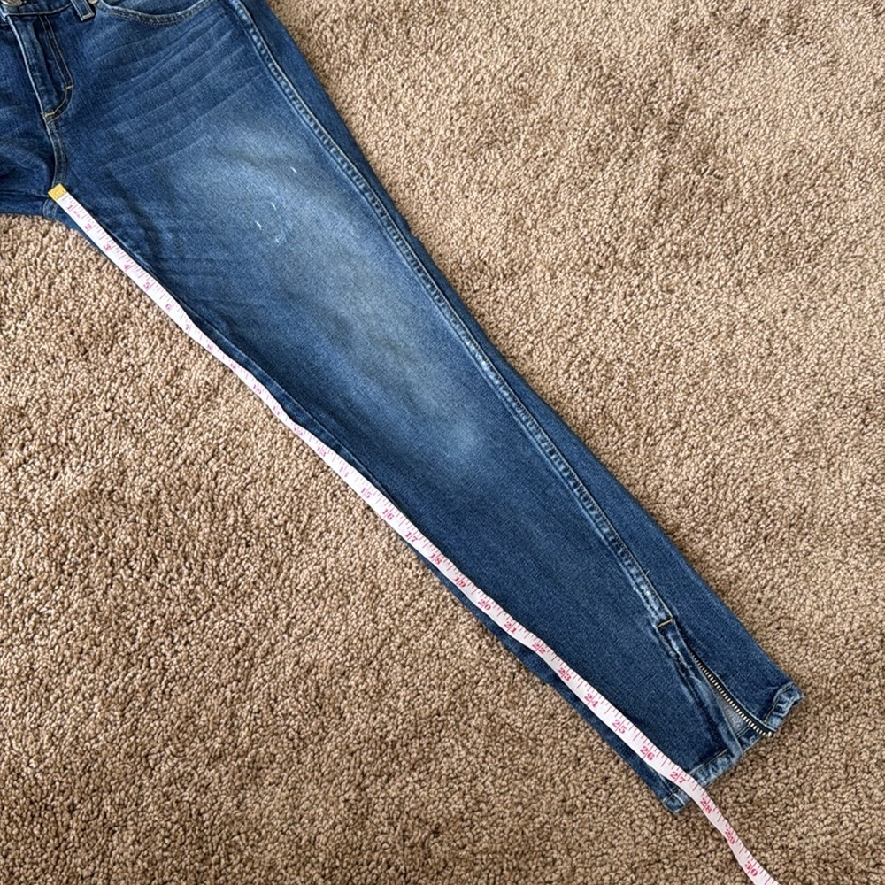 AMO Twist Zip Sapphire Wash Skinny Ankle Jeans - Picture 9 of 11
